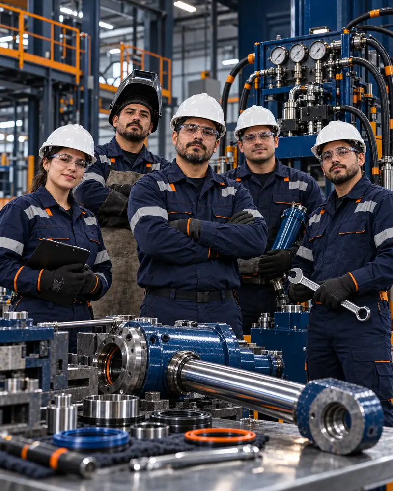 Equipo técnico de mantenimiento industrial