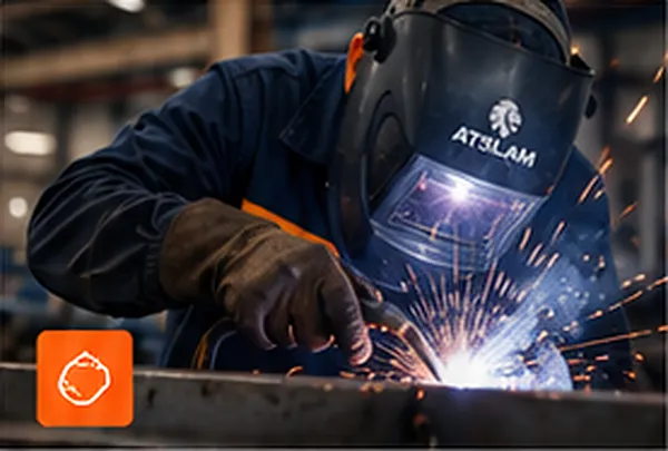 Soldadura industrial de piezas metálicas