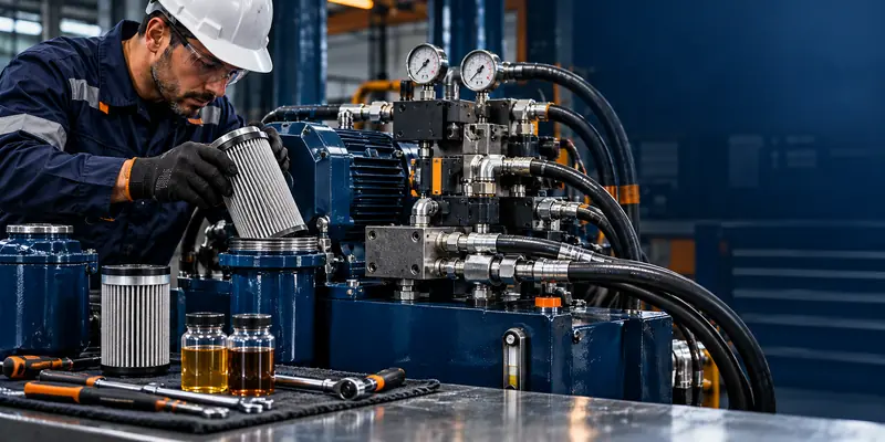 Mantenimiento de sistemas hidráulicos industriales